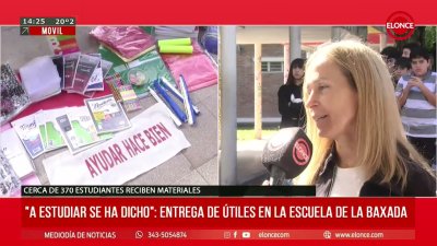 "A estudiar se ha dicho": Entrega de &uacute;tiles en la Escuela La Baxada